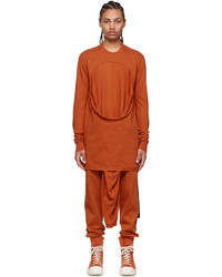 T-shirt à manche longue orange Rick Owens DRKSHDW