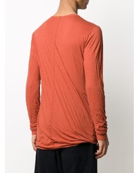 T-shirt à manche longue orange Rick Owens