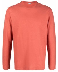 T-shirt à manche longue orange Zanone