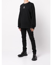 T-shirt à manche longue orné noir Mastermind Japan