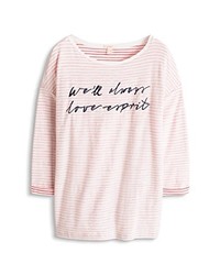 T-shirt à manche longue rose Esprit