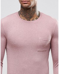 T-shirt à manche longue rose Asos