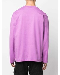 T-shirt à manche longue rose MSGM