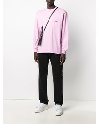 T-shirt à manche longue rose MSGM