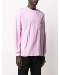 T-shirt à manche longue rose MSGM