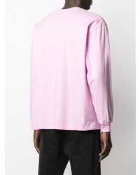 T-shirt à manche longue rose MSGM