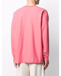 T-shirt à manche longue rose Homme Plissé Issey Miyake