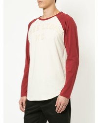 T-shirt à manche longue rouge et blanc Kent & Curwen