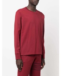T-shirt à manche longue rouge Thom Browne