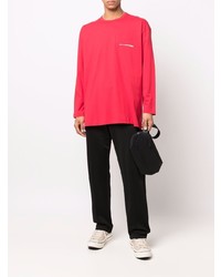 T-shirt à manche longue rouge Comme Des Garcons SHIRT