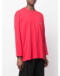 T-shirt à manche longue rouge Comme Des Garcons SHIRT