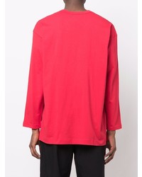 T-shirt à manche longue rouge Comme Des Garcons SHIRT