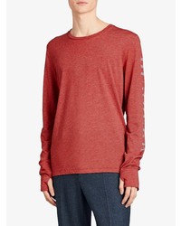 T-shirt à manche longue rouge Burberry