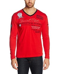 T-shirt à manche longue rouge Geographical Norway