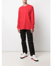 T-shirt à manche longue rouge Off-White