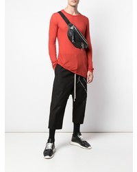 T-shirt à manche longue rouge Rick Owens