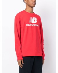T-shirt à manche longue rouge New Balance