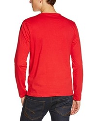 T-shirt à manche longue rouge Merc of London