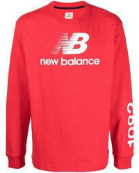 T-shirt à manche longue rouge New Balance