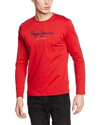T-shirt à manche longue rouge Pepe Jeans