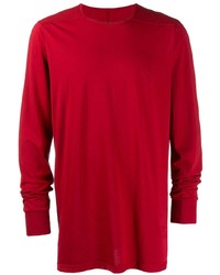 T-shirt à manche longue rouge Rick Owens DRKSHDW