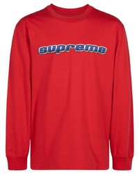 T-shirt à manche longue rouge Supreme