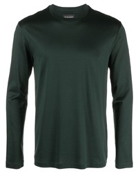 T-shirt à manche longue vert foncé Emporio Armani