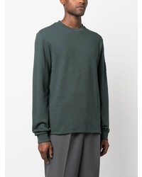 T-shirt à manche longue vert foncé Calvin Klein Jeans