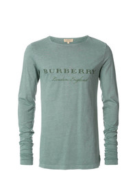 T-shirt à manche longue vert menthe Burberry