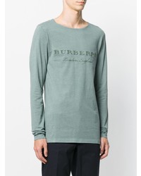 T-shirt à manche longue vert menthe Burberry