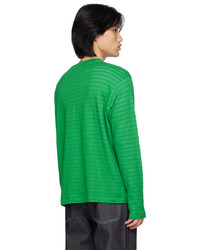 T-shirt à manche longue vert Sunnei
