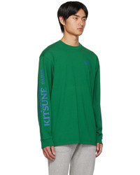 T-shirt à manche longue vert MAISON KITSUNÉ