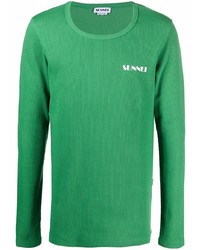 T-shirt à manche longue vert Sunnei