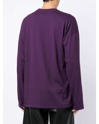 T-shirt à manche longue violet Oamc