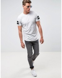 T-shirt à rayures horizontales blanc Jack and Jones