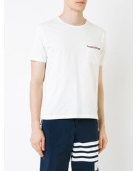 T-shirt à rayures horizontales blanc Thom Browne