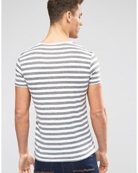 T-shirt à rayures horizontales blanc Esprit