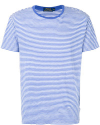 T-shirt à rayures horizontales bleu clair Polo Ralph Lauren
