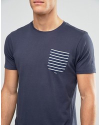 T-shirt à rayures horizontales bleu marine Brave Soul