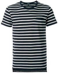 T-shirt à rayures horizontales bleu marine A.P.C.