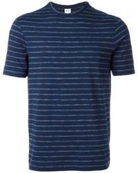 T-shirt à rayures horizontales bleu marine Armani Collezioni
