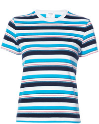 T-shirt à rayures horizontales bleu RE/DONE