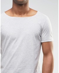 T-shirt à rayures horizontales gris Asos