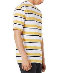 T-shirt à rayures horizontales jaune