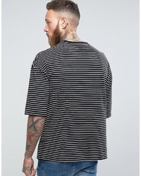 T-shirt à rayures horizontales noir Asos