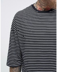 T-shirt à rayures horizontales noir Asos