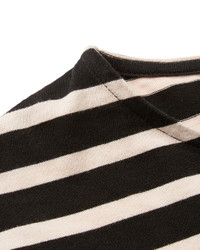 T-shirt à rayures horizontales noir Saint Laurent