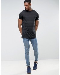 T-shirt à rayures horizontales noir Asos