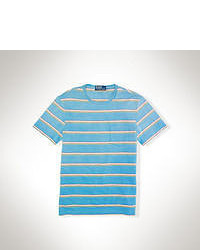 T-shirt à rayures horizontales turquoise