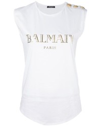 T-shirt blanc Balmain